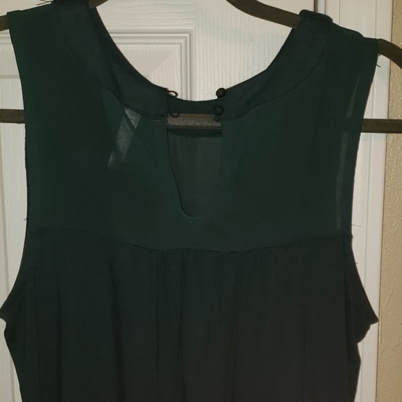 Dark greenish blue sleeveless top - Picture 3 of 4